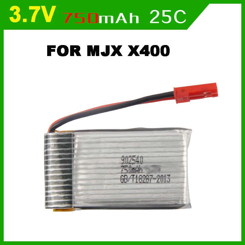 100% новый бренд 750MAH 3 7 V 25C Lipo батарея для MJX X400 | Игрушки и хобби