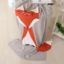 Emmababy колготки с принтом «Лиса» Для малышей одеяло для ребенка «кроше вязаные одеяла для завёртывания для пеленания 110x70 см