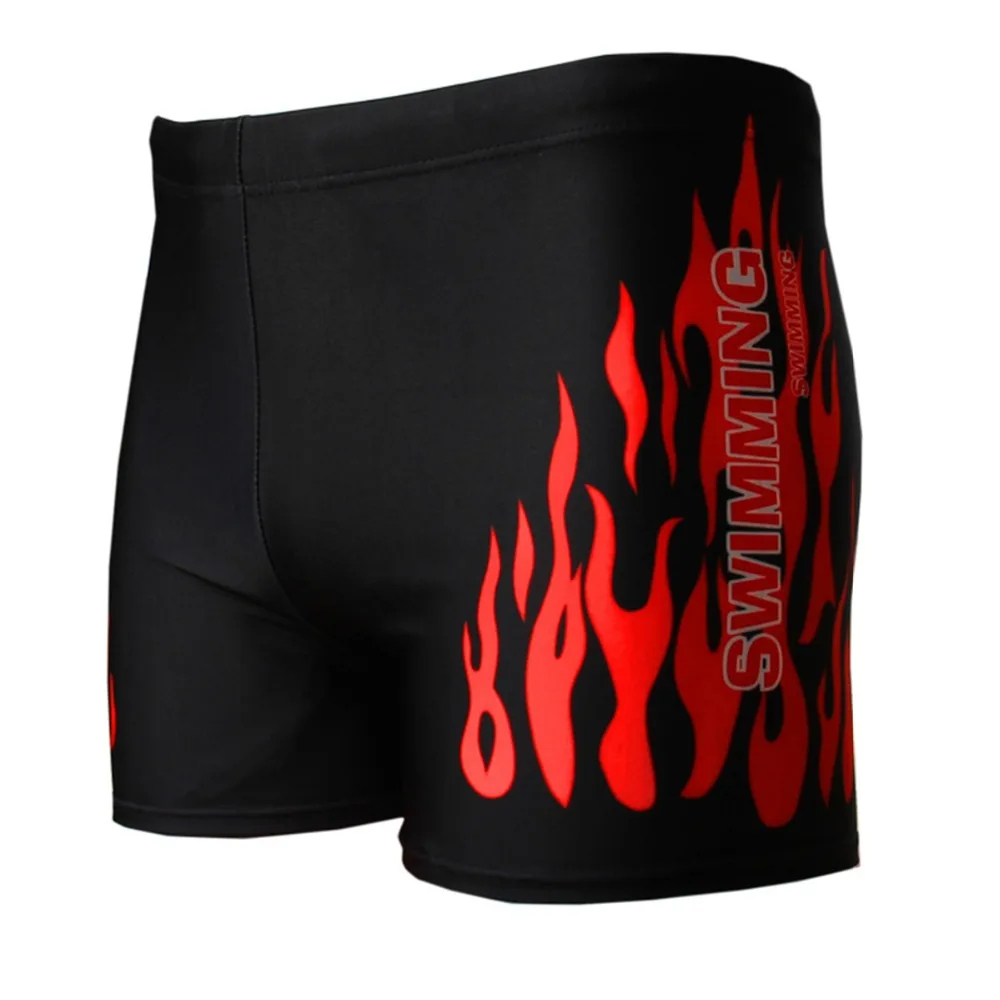 

Flame Pattern Men Swimsuit Boxer Shorts Polyester Bathing Suit Trunks Swim Beach Wear Briefs Swimsuit Beachwear Swimwear