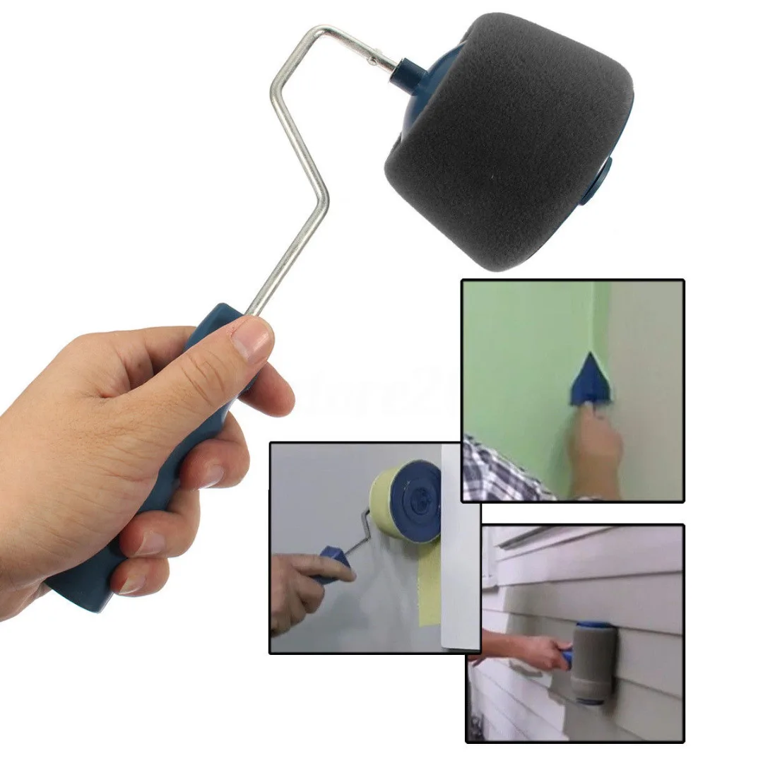 JX-LCLYL 8Pcs Wall Paint Roller Pro Brush Handle Flocked Edger Painting Runner Tool W/Jug