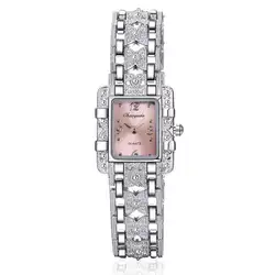 Алмаз розовый синий циферблат Для женщин часы лучший бренд серебро Группа горный хрусталь часы Белый модные женские кварцевые часы Reloj Mujer