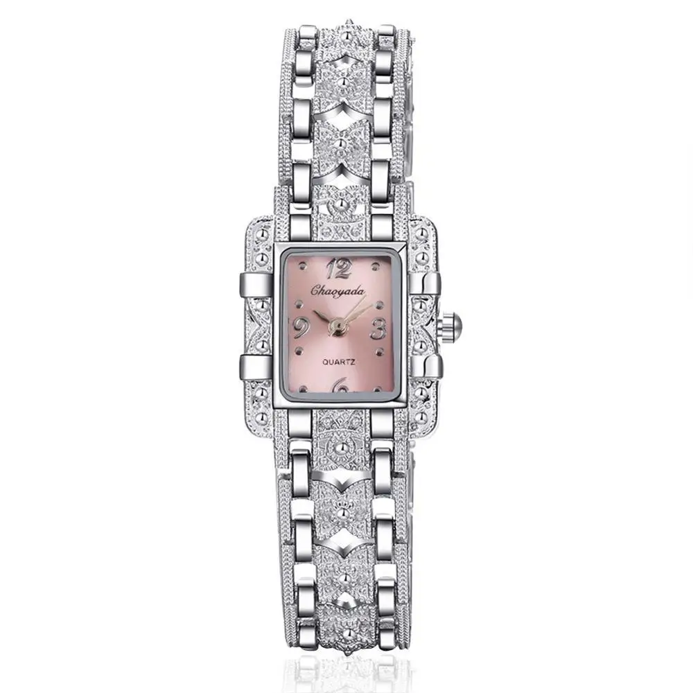 

Diamond Pink Blue Dial Women Watches Top Brand Silver Band Rhinestone Clock White Fashion Ladies Quartz-Watches Reloj Mujer Gift