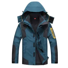 Водонепроницаемый Зимний 3в1 ветрозащитный Пешие прогулки Рыбалка Катание на лыжах Альпинизм Кемпинг горный велотрекинг Наружная Мужская куртка