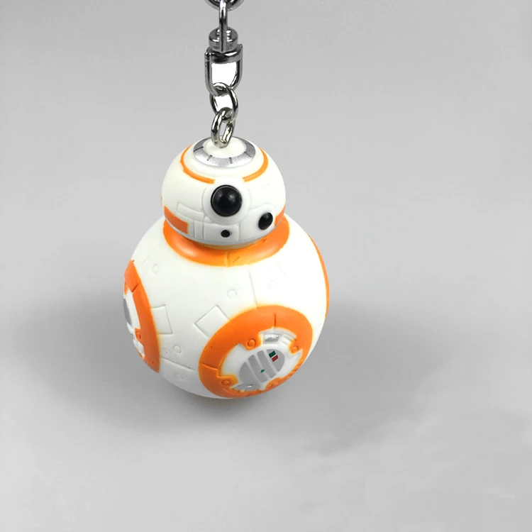 

New BB 8 figure model toys keychain BB-8 Robot toy Pendant kids toys Action figure R2-D2 figures Lightsaber Darth vader