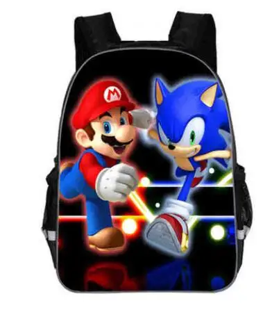photo color Новые школьные сумки sonic the hedgehog принт школьный рюкзак для девочек мальчиков ортопедический школьный рюкзак рюкзаки Детские рюкзаки - Цвет: photo color