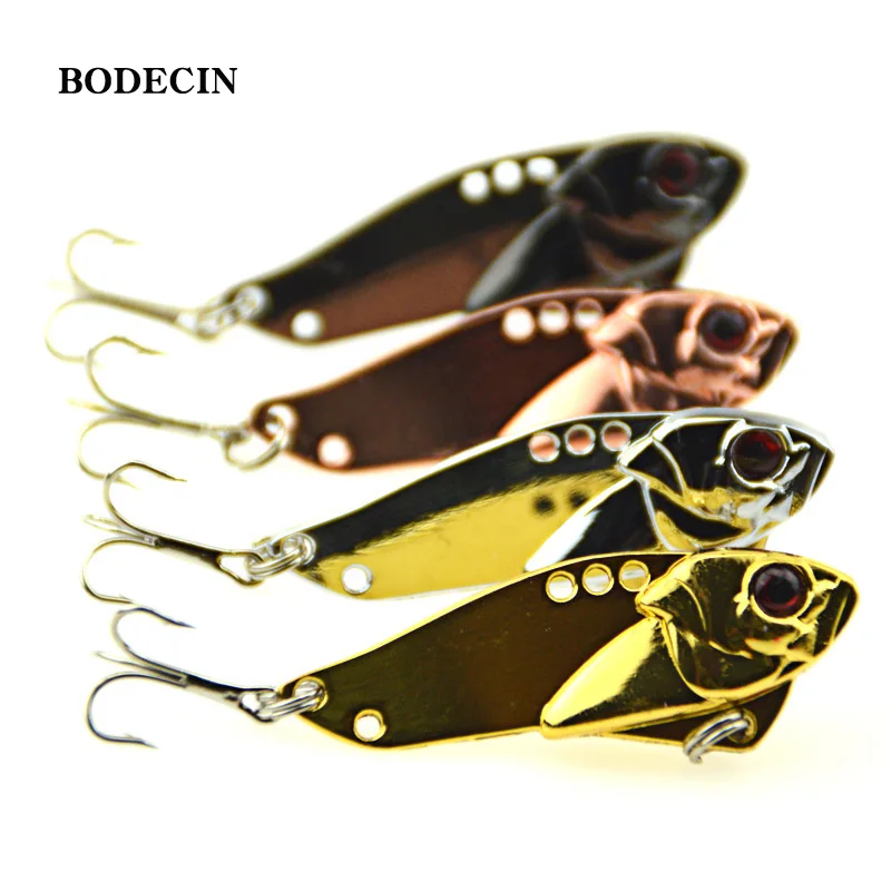 Fishing Lure Wobblers Metal VIB Sequins Baits 4pcs 5CM 10.8G Tackle Pesca Fish Lures Wobbler Vibration Hard Bait Crankbait Bass (9)
