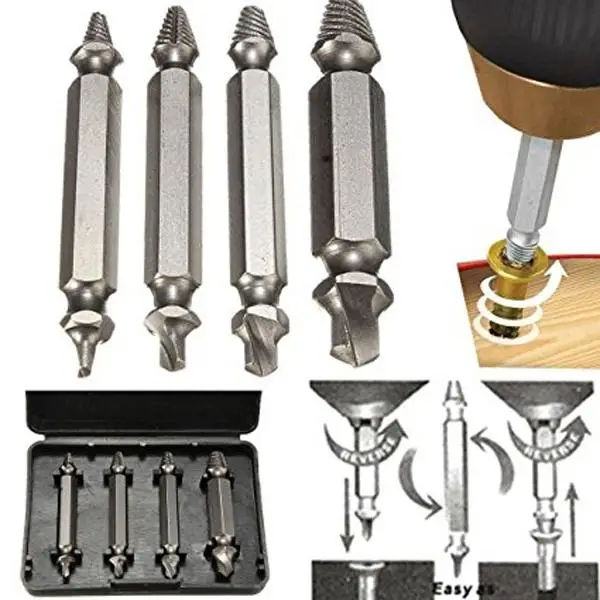 Original factory outlet 4pcs Screw Extractor Drill Bits Guide font b Set b font Broken Soeed