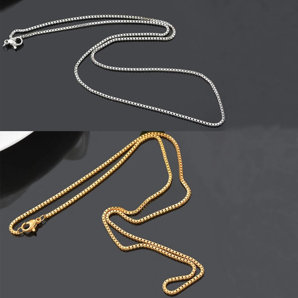 KASANIER Gold Color Chains Silver Color Necklace Chains Custom Jewelry