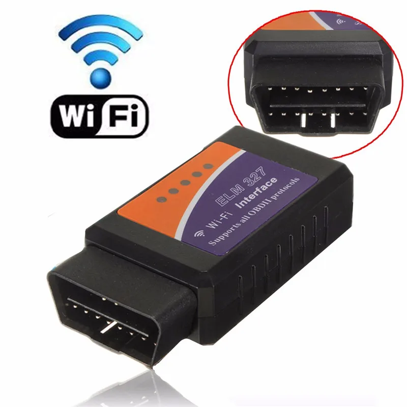 KROAK ELM327 Беспроводной Wi-Fi OBDII OBD2 Автомобильный сканер с диагностическим интерфейсом адаптер для iPhone/iPad/iPod