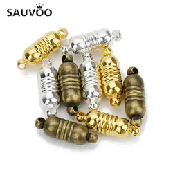 SAUVOO 5 шт./лот 6*18 мм золото, античная бронза магнитные застежки Connetors для Diy кожаный браслет ожерелье ювелирных изделий f7684