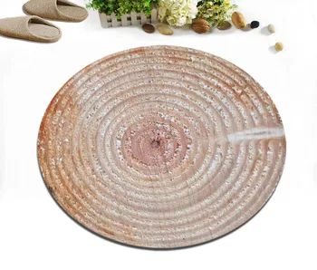

Natural Tree Rings Customized Round Living Room Floor Area Rugs Dining Room Carpet Kitchen Non-Slip Cushion Home Study Door Mat