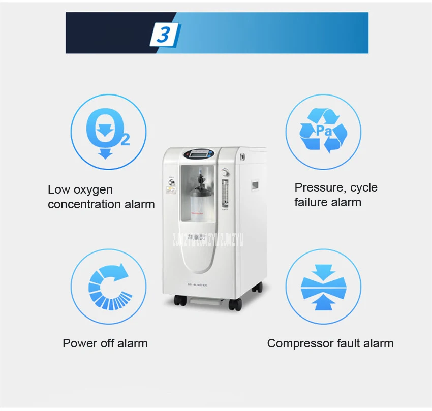 Очистители воздуха распыление Спецодежда медицинская 3l литр бытовой кислорода ингалятор Главная кислорода машина 1-5L/мин для беременных