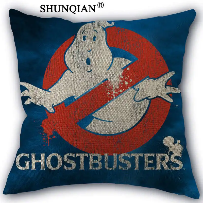 WJY418 Ghostbusters на заказ 18 ''квадратная льняная наволочка для дома индивидуальные Прямая - Цвет: Pillow case