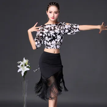 

practice latin dance skirts top women latin dance clothes latin dance dress women tops fringe skirts suit