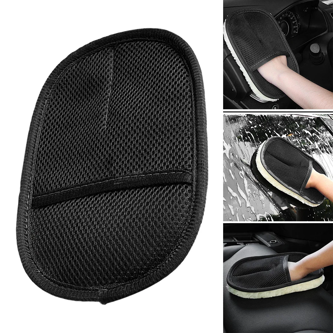 

Super Soft Lambswool Car Wash Deep Pile Cleaning Gloves Brush Wash Tools