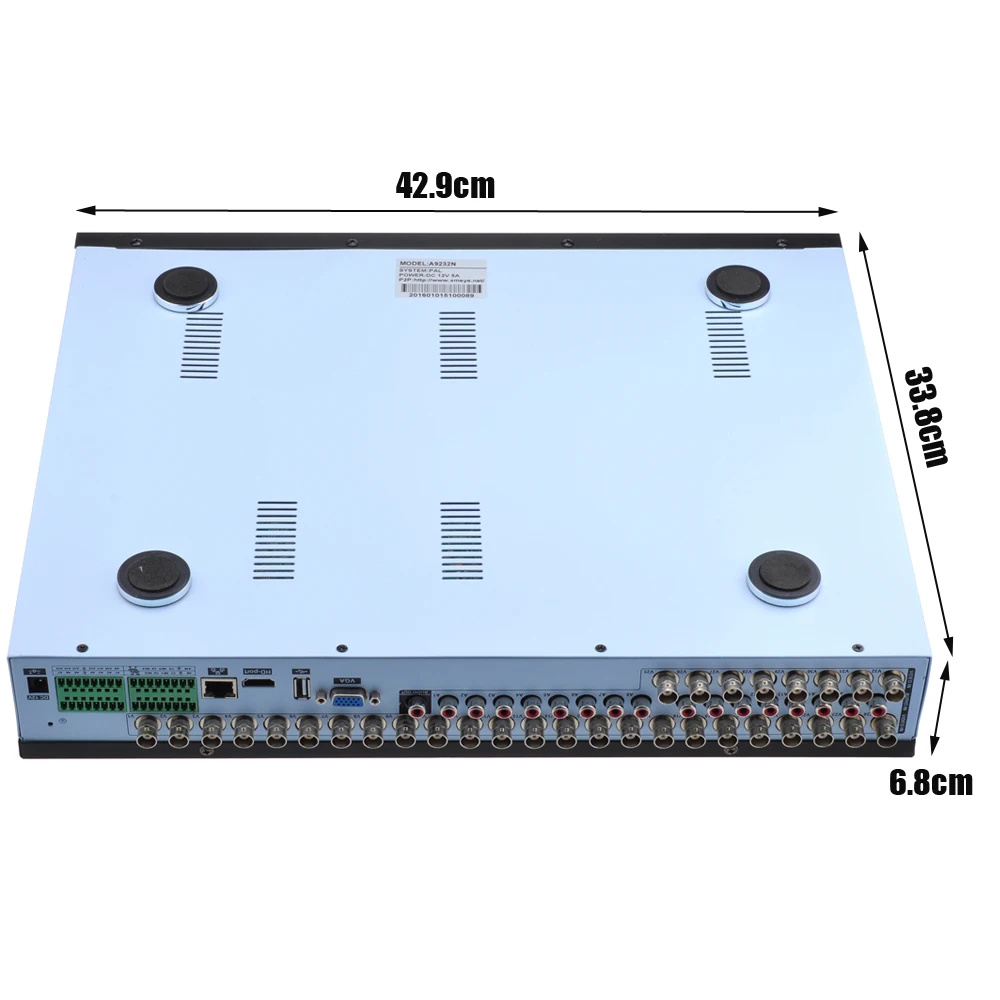  GADINAN 32CH AHDM 720P DVR híbrida/HVR/NVR 3 en 1 de Audio de dos vías 16CH soporte de Audio 2 HDD 