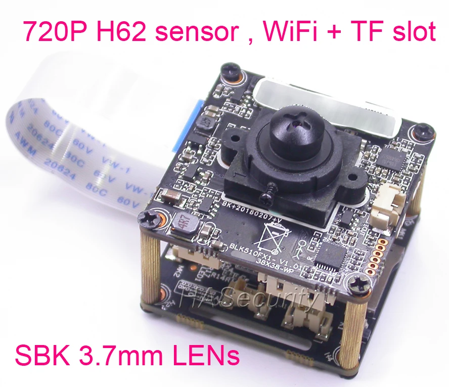 Специальный 3 7 мм объектив WiFi 720P 1/4 &quotH62 CMOS датчик изображения + IPC510 IP камера CCTV