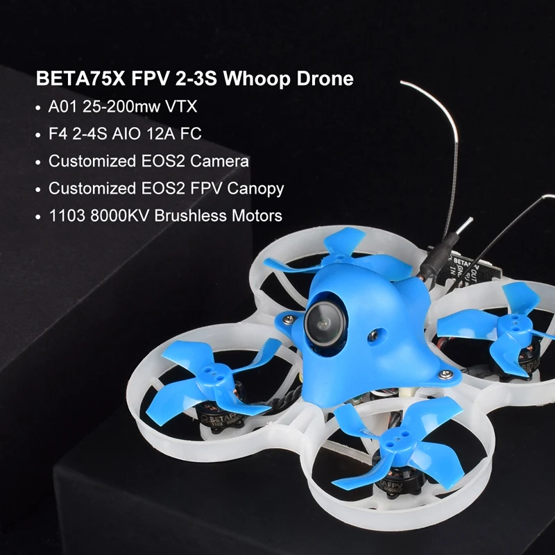 Квадрокоптер Beta75X Whoop(3 S) с F4 2-4S AIO 12A FC по индивидуальному заказу EOS2 1103 8000KV мотор XT30 вилка Micro Whoop Drone FPV Racing