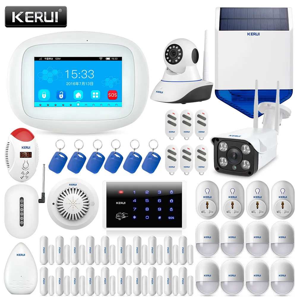 Умный дом беспроводная WIFI GSM сигнализация охранная с внутренней камерой 720P + 1080P