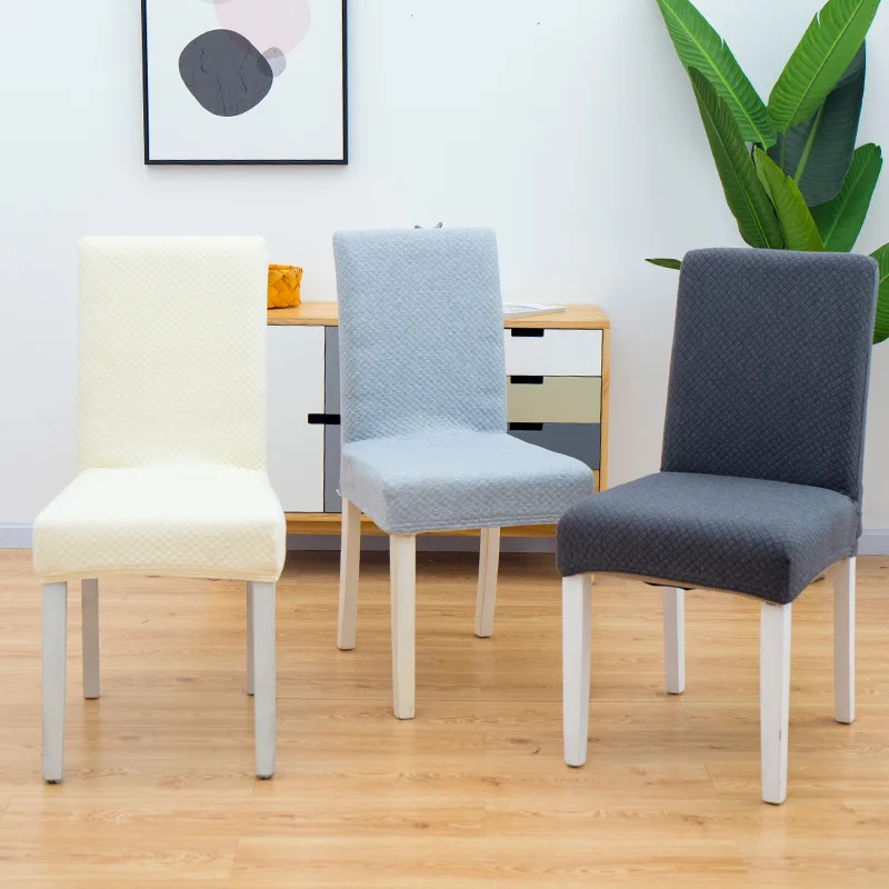 

Household Siamese Simple Elasticity Universal Seat Cover Knitting Stool Cover Fabric Plaid Dining Chair Thicken Chair Cover
