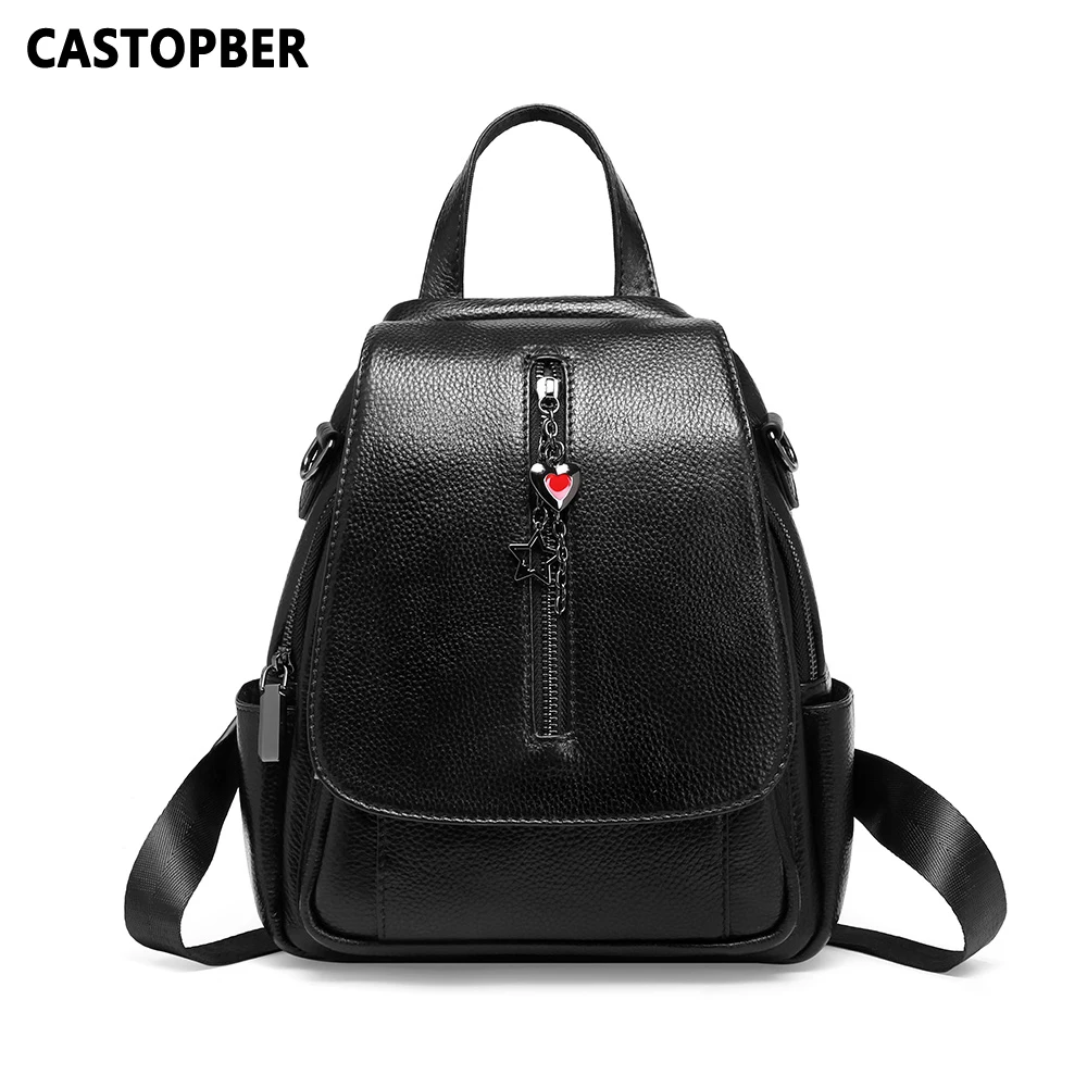 

Women Cow Genuine Leather Fashion Korean Style Mini Backpacks for School Teenagers Girls Designer Shoulder Bags High Quality Bag