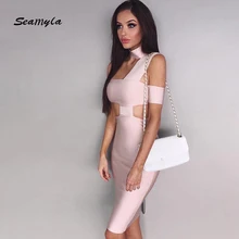 Seamyla New Sexy Summer Dress 2018 Women Bodycon Bandage Dress Clubwear Vestidos Night Out Evening Party