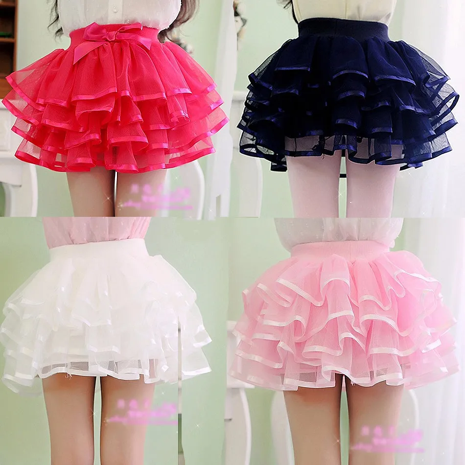 Новая коллекция юбка-пачка для девочек пушистая балетная юбка из шифона для маленьких девочек воздушная юбка ярких цветов детская одежда на День всех святых