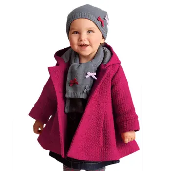 

Winter Infants Baby Kids Girl Snow Jacket Suit Toddler Baby Girl Warm Fleece Pea CoatClothes Red Pink 0-3Y 2018