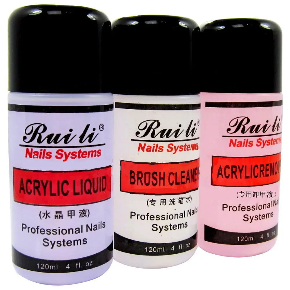 Pro 3 Pcs/SET ACRYLIC 120ML 4 oz LIQUID+REMOVER+BRUSH CLEANER For NAIL