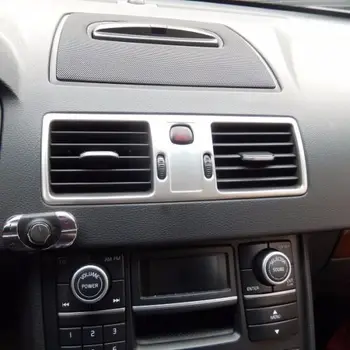 

Stainless Steel Car Central dashboard air condition AC Vent Outlet Control Cover Trim For Volvo XC90 2002-2014 Accessories