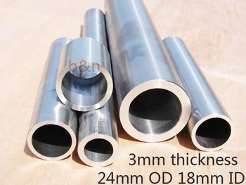 

New 24x18mm 24mm OD 18mm ID 3mm thickness 50cm Gr2 titanium tube TA2 titanium pipelines titanium alloy pipe ti-alloy tube TC4
