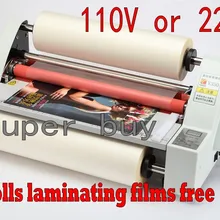 Горячий роликовый ламинатор с 4 резиновыми роликами 350 мм, отправка 2 шт пленки для ламинирования в подарок