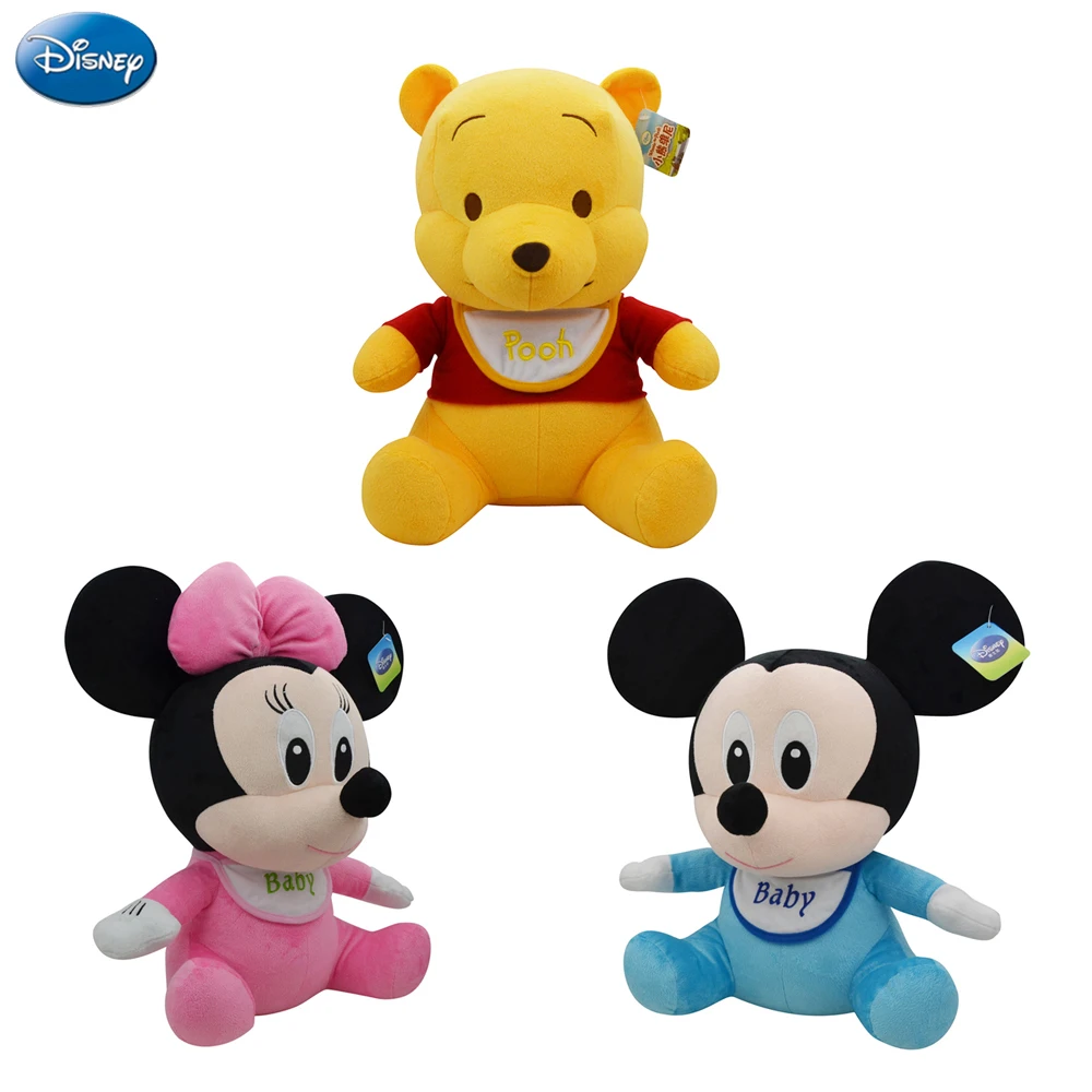 

Disney Origina Winnie The Pooh Mickey Mouse Minnie Lilo and Stitch Baby Plush Stuffed Toys 21cm Cute Doll Toys for Children Girl