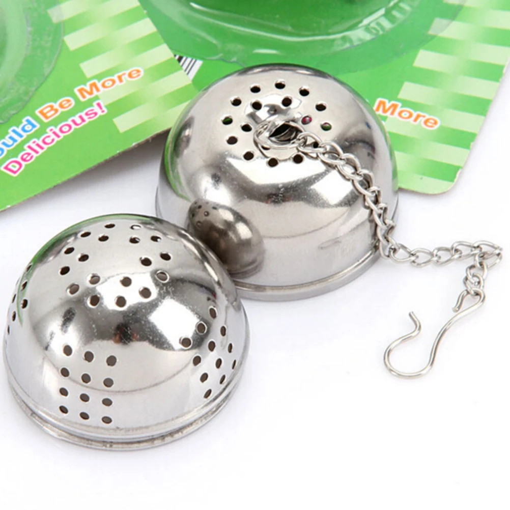 

1PC Silver Fashion Kichen Stainless Steel Sphere Locking Spice Tea Ball Strainer Mesh Infuser Filter
