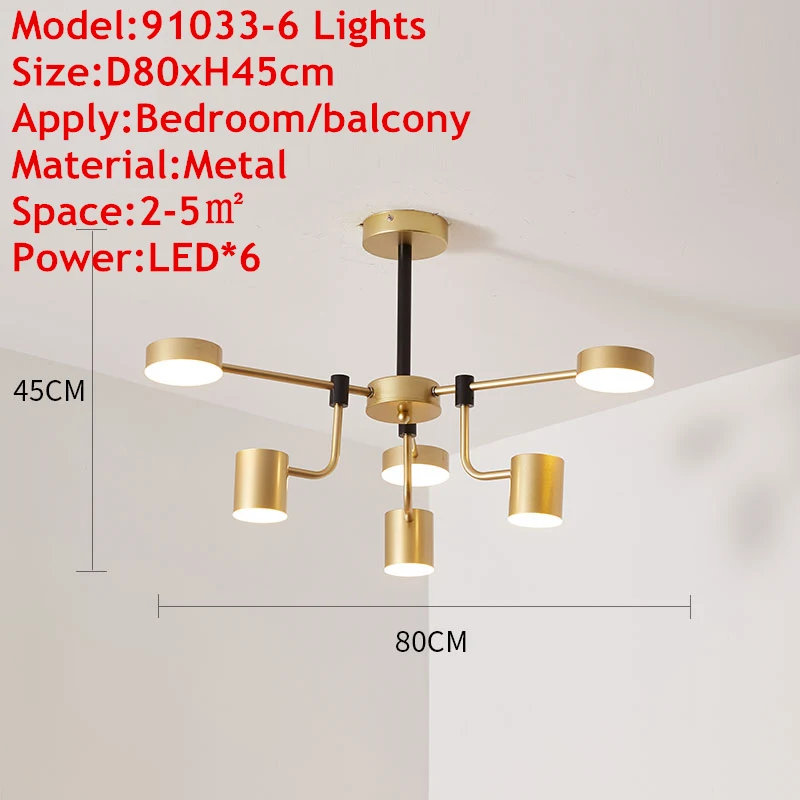 SUNMEIYI, современный светодиодный светильник-люстра из нержавеющей стали, золотой трехцветный светильник, светильник для гостиной, светильник для проектов - Цвет абажура: 6 lights