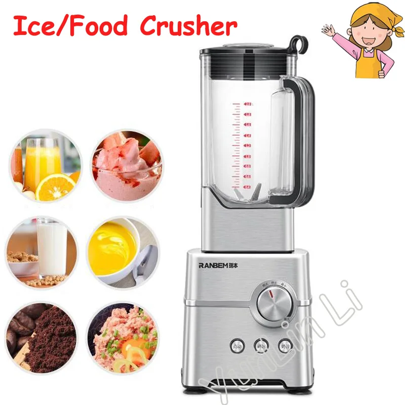 

2L Ice Crusher Commercial Multifunction High Speed Blender Icemaker 2000W Juice Machine Food Processor Ice Slushy Maker RBM-765