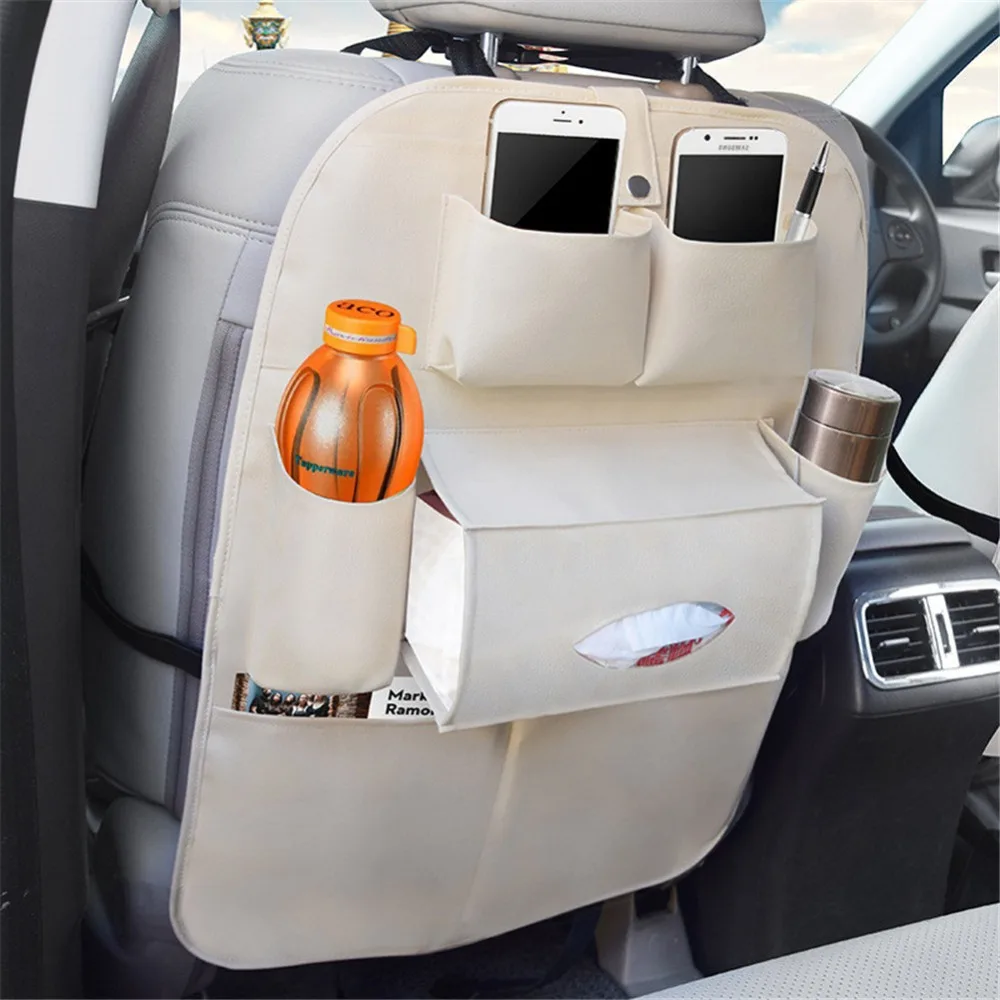 Автомобильный органайзер car backseat Organizer коричневый