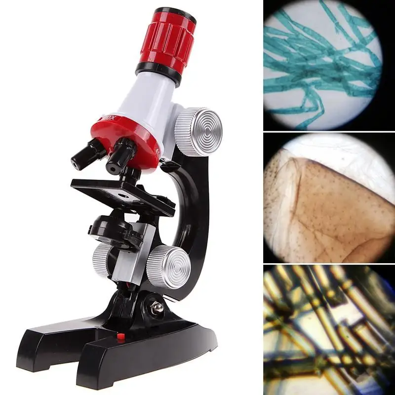 Набор микроскопов лабораторный светодиодный 100X-1200X домашняя школьная образовательная игрушка подарок Биологический микроскоп для детей