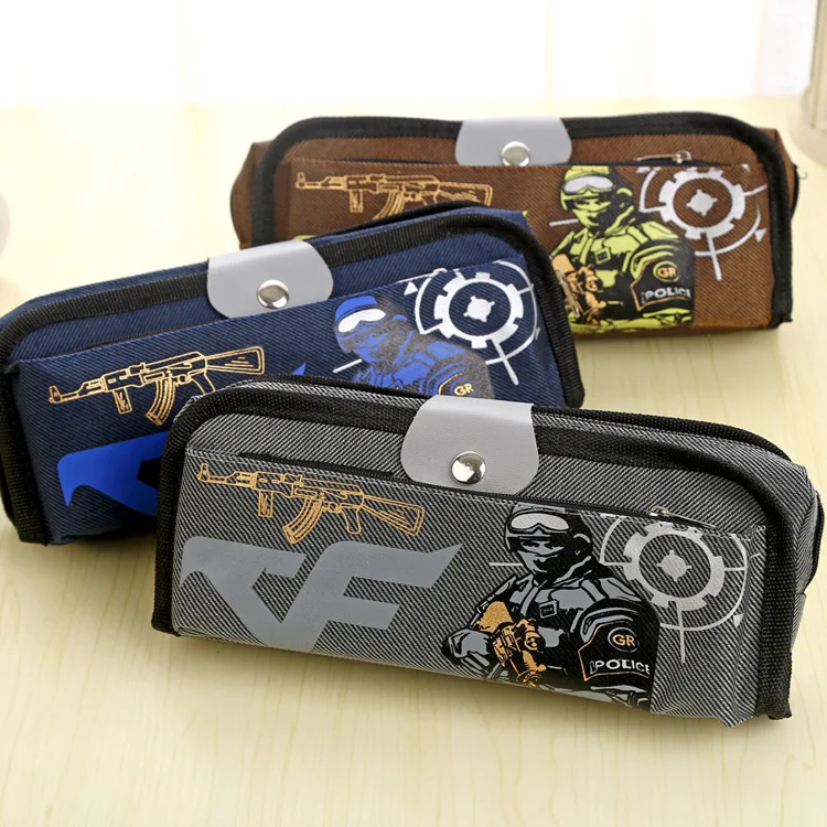 

Large Capacity Zipper Double Pupil Pencil Bag Stationery Bag School Supplies Pen Bag