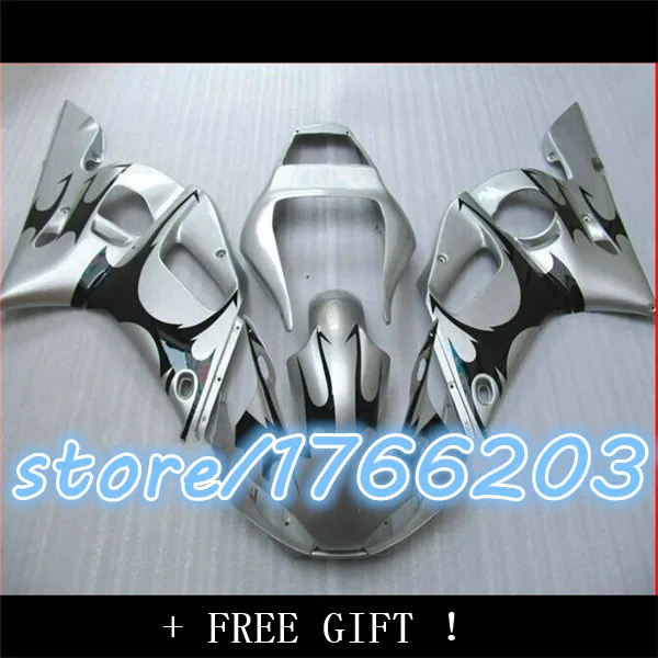 Fairing kit for YZFR6 98 99 00 01 02 YZF R6 1998 2002 YZF600 Silver black ABS Fairings SetBBF | Автомобили и мотоциклы