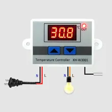 12V 24V 110V 220V Digital LED Temperature Controller For Incubator Cooling Heating Switch Thermostat NTC Sensor Metal