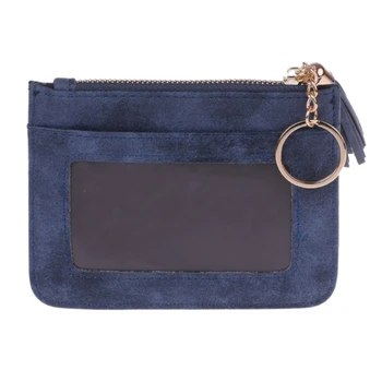 

Faux Leather Mini Tassel Pendant Women Lady Card Holder Coin Purse Wallet Case