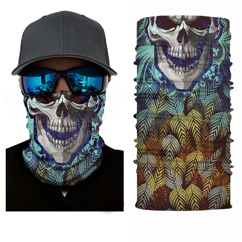 2018 Outdoor Bandana Hiking Cycling Fishing Camouflage Multifunction Bandanas Neck Warmer Skull