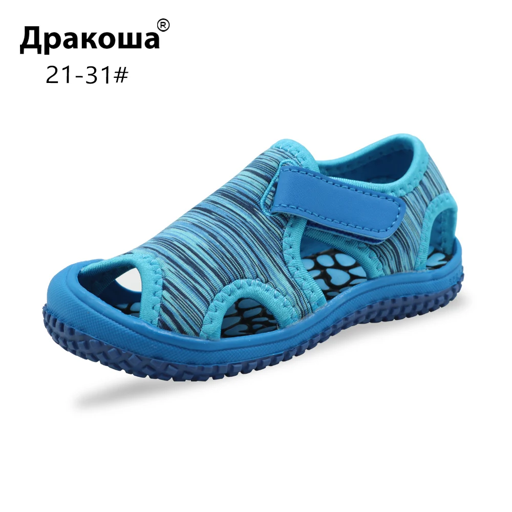 

Apakowa Boys and Girls Closed Toe Sports Sandals Toddler Little Kids Summer Quick Dry Lightweight Outdoor Beach Shoes