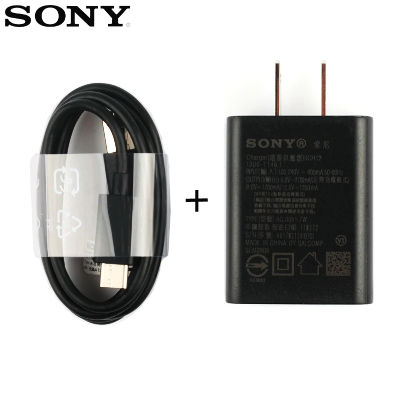 Оригинальное Адаптивное быстрое зарядное устройство UCH12 для Sony Xperia L1 XA1 Plus Ultra X