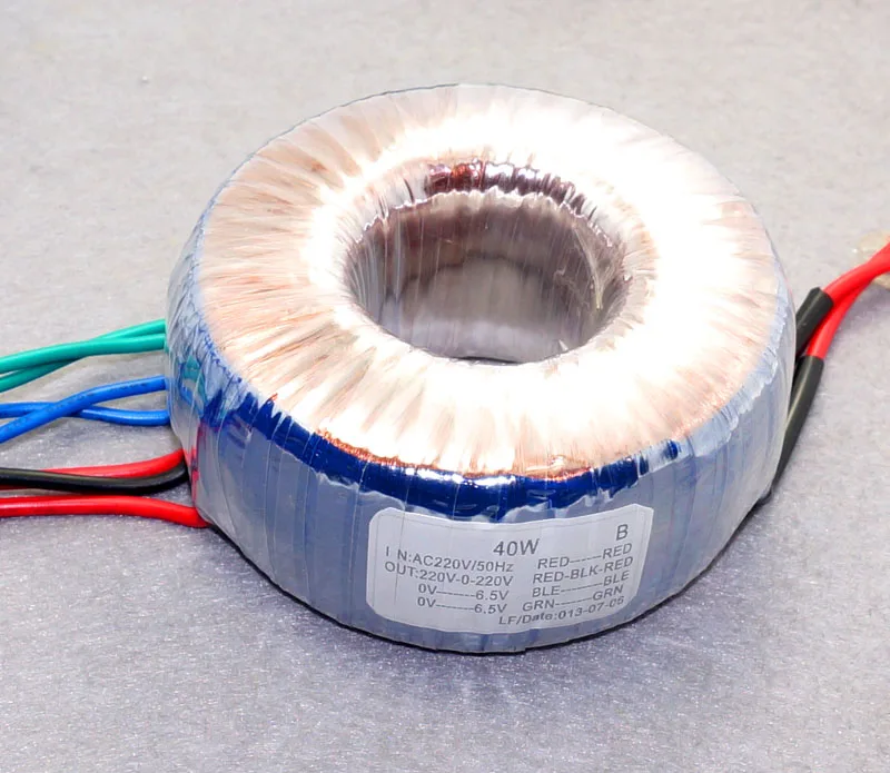 IWISTAO 40W Toroidal Transformer Dedicated for HIFI AudioTube Amplifier Headphone Amp 220V 0 220V 6 5V 0 6 5V 0 Pure Copper DIY