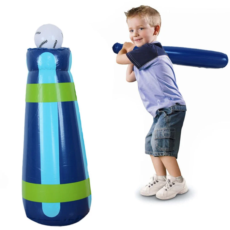 1 Set Outdoor Sport Toys Funnu Inflatable Baseball Tumbler Toys Kids