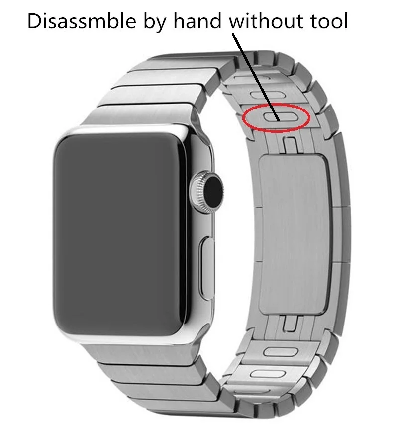 Length Adjustable Stainless Steel Watch Band for iwatch Metal Wrist Strap for Apple Watch band 38mm