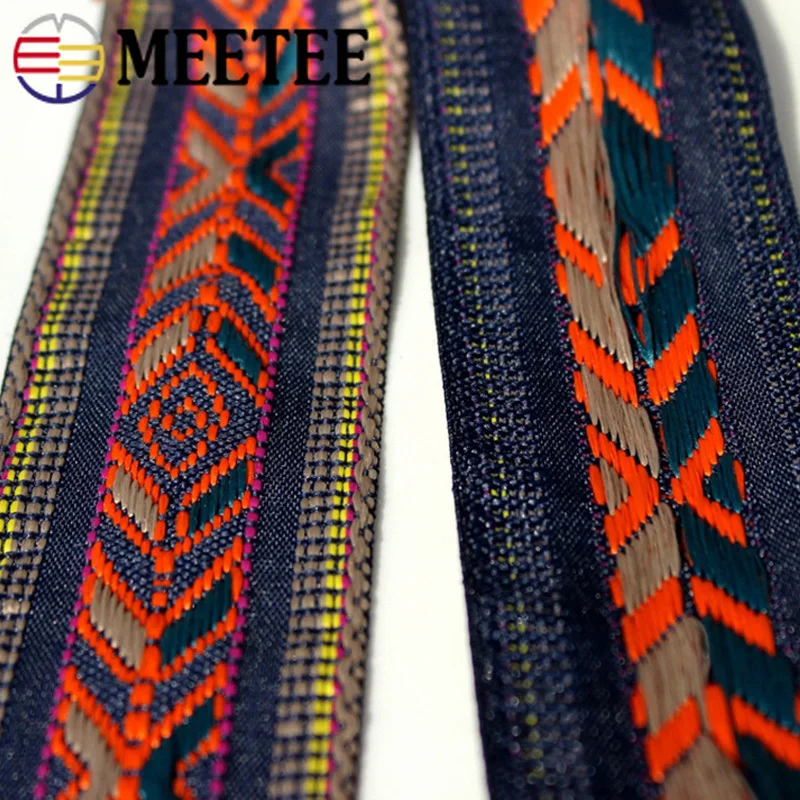 

3Meters 5cm Polyester Cotton Embroidered Webbing For Bag Straps Women Dress Collar Lace Ribbons Trims DIY Garment Accessories