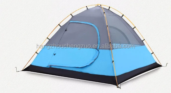 Популярный алюминиевый столб Двухслойный 3-4 человек Водонепроницаемый Рипстоп купол палатка, CZX-039B Рипстоп купол палатка, палатка для кемпинга